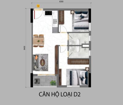 Căn hộ loại D2