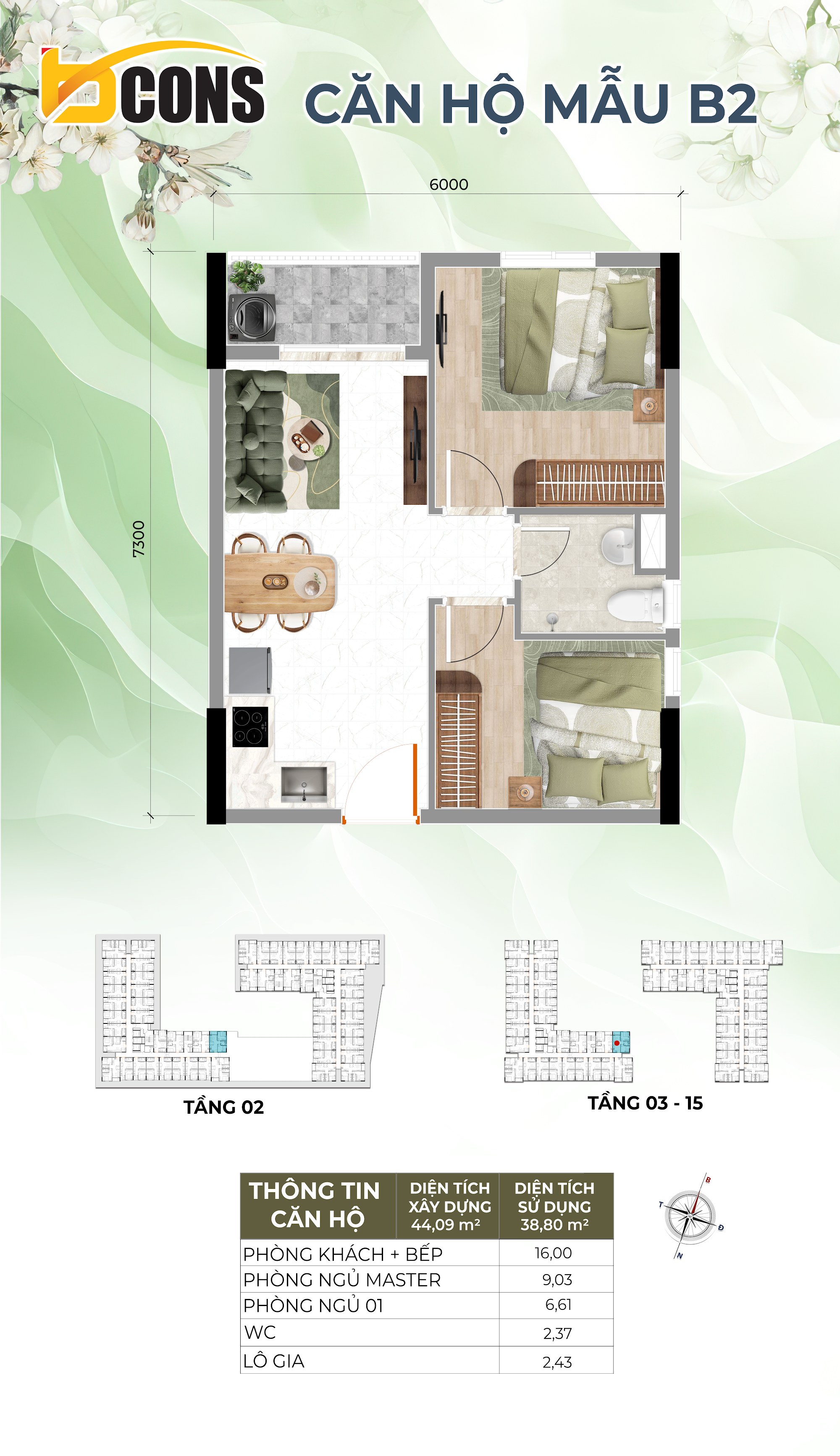 Căn hộ mẫu B2
