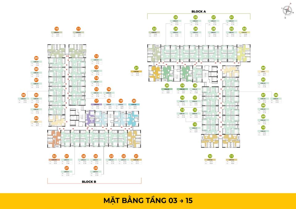 Mặt bằng tầng 03 – 15 – Bcons City Life